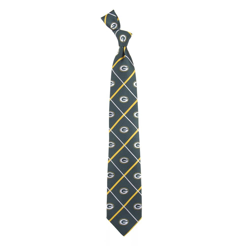 Green Bay Packers NFL Silver Line Woven Silk Mens Tie