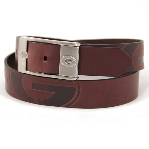 Georgia Bulldogs NCAA Men's Embossed Leather Belt (Size 34)