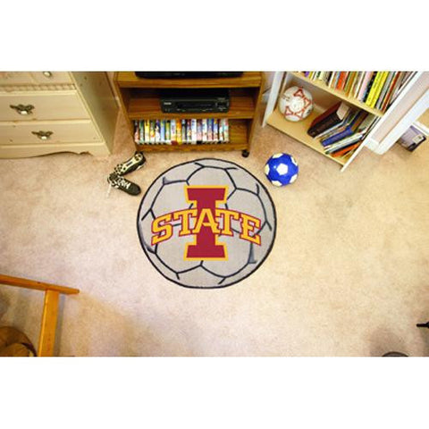 Iowa State Cyclones NCAA Soccer Ball Round Floor Mat (29)