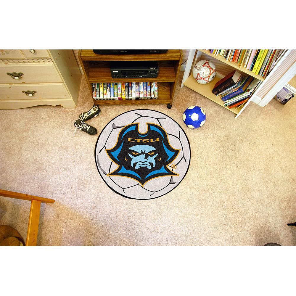 East Tennessee State Buccaneers NCAA Soccer Ball Round Floor Mat (29)