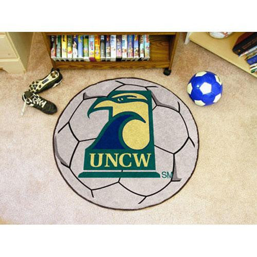 North Carolina Wilmington Seahawks NCAA Soccer Ball Round Floor Mat (29)