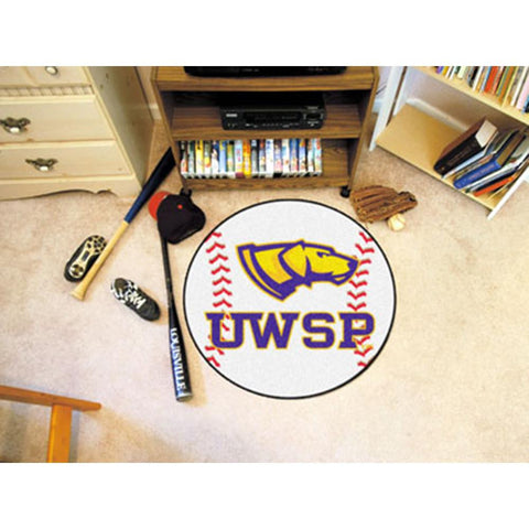 Wisconsin-Stevens Point Pointers NCAA Baseball Round Floor Mat (29)