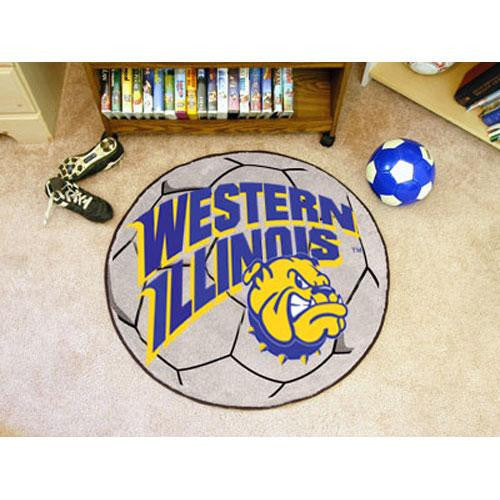 Western Illinois Leathernecks NCAA Soccer Ball Round Floor Mat (29)