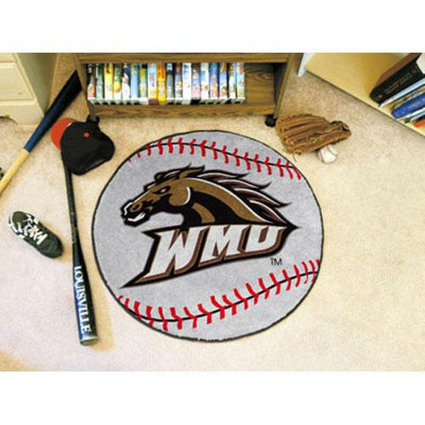 Western Michigan Broncos NCAA Baseball Round Floor Mat (29)