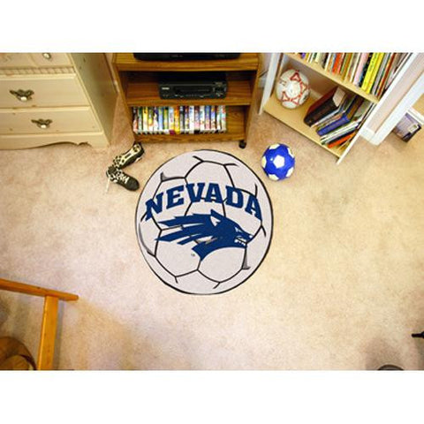 Nevada Reno Wolf Pack NCAA Soccer Ball Round Floor Mat (29)