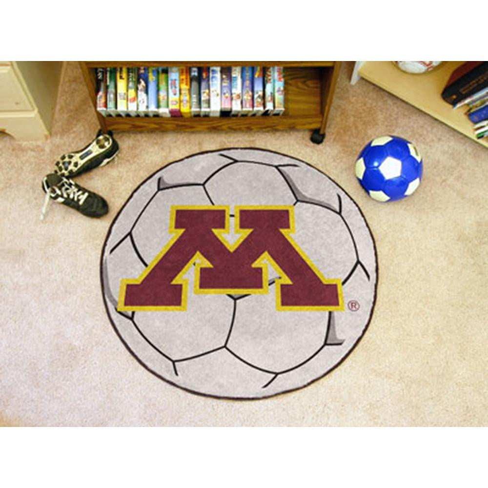 Minnesota Golden Gophers NCAA Soccer Ball Round Floor Mat (29)