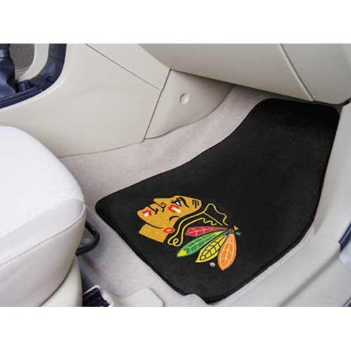 Chicago Blackhawks NHL 2-Piece Printed Carpet Car Mats (18x27)