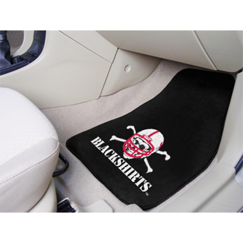 Nebraska Cornhuskers NCAA 2-Piece Printed Carpet Car Mats (18x27)