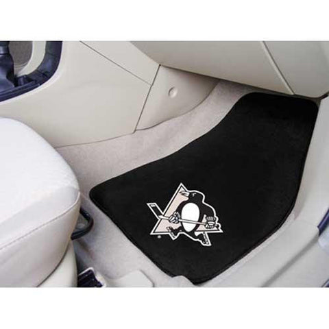 Pittsburgh Penguins NHL 2-Piece Printed Carpet Car Mats (18x27)