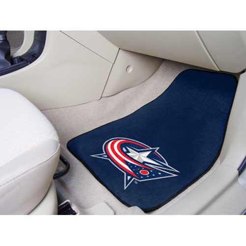 Columbus Blue Jackets NHL 2-Piece Printed Carpet Car Mats (18x27)