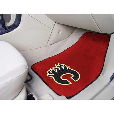 Calgary Flames NHL 2-Piece Printed Carpet Car Mats (18x27)