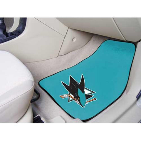 San Jose Sharks NHL 2-Piece Printed Carpet Car Mats (18x27)