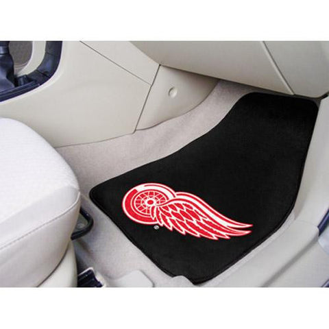 Detroit Red Wings NHL 2-Piece Printed Carpet Car Mats (18x27)