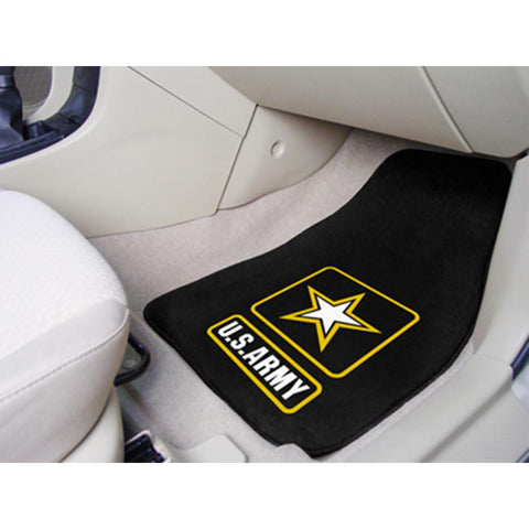 US Army Armed Forces 2-Piece Printed Carpet Car Mats (18x27)
