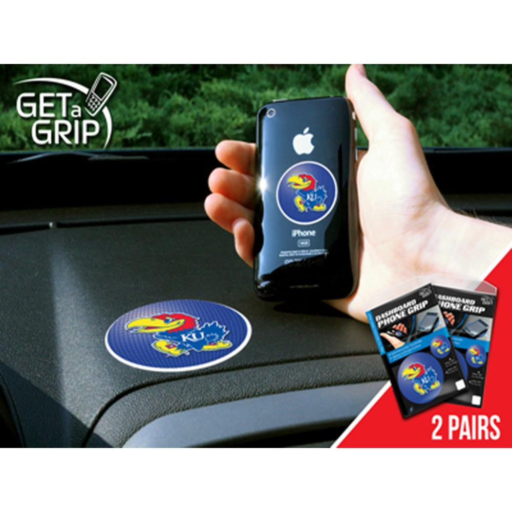 Kansas Jayhawks NCAA Get a Grip Cell Phone Grip Accessory (2 Piece Set)