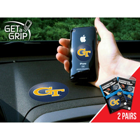 Georgia Tech Yellowjackets NCAA Get a Grip Cell Phone Grip Accessory (2 Piece Set)