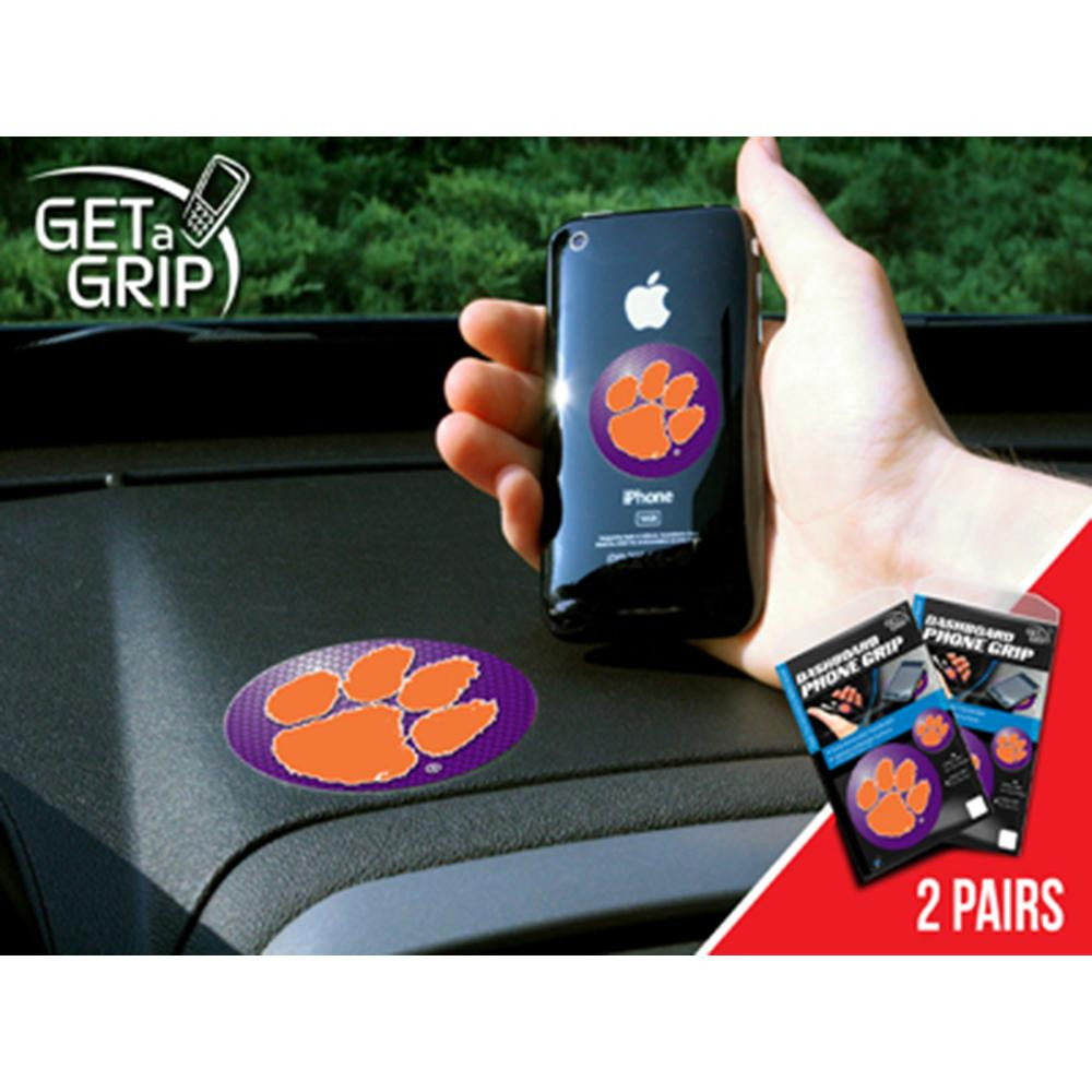 Clemson Tigers NCAA Get a Grip Cell Phone Grip Accessory (2 Piece Set)