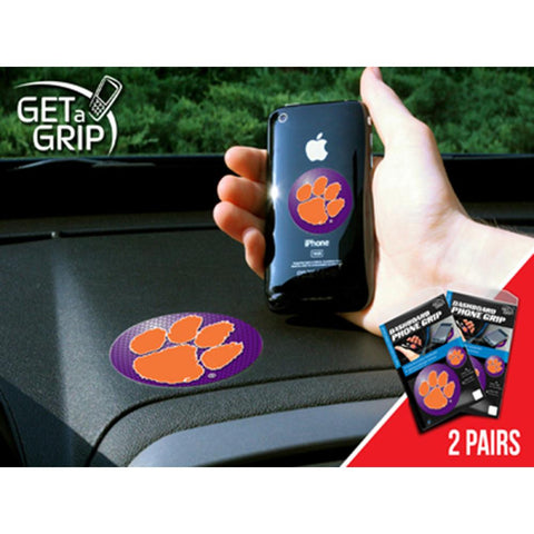 Clemson Tigers NCAA Get a Grip Cell Phone Grip Accessory (2 Piece Set)