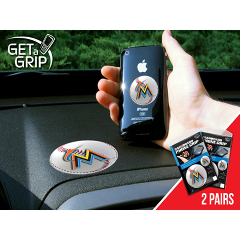 Miami Marlins MLB Get a Grip Cell Phone Grip Accessory (2 Piece Set)