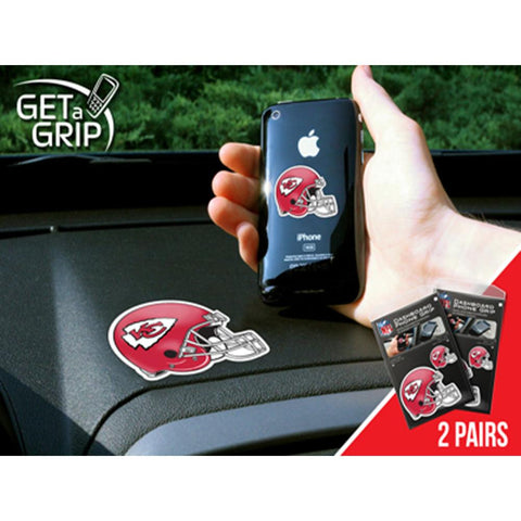 Kansas City Chiefs NFL Get a Grip Cell Phone Grip Accessory (2 Piece Set)