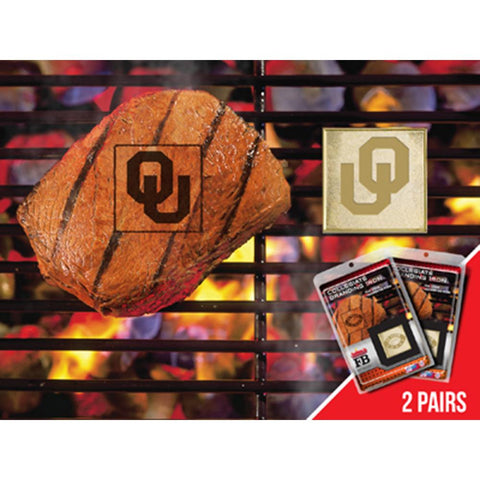 Oklahoma Sooners NCAA Fan Brands Grill Logo(2 Pack)