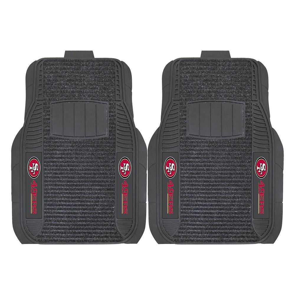 San Francisco 49ers NFL Deluxe 2-Piece Vinyl Car Mats (20x27)