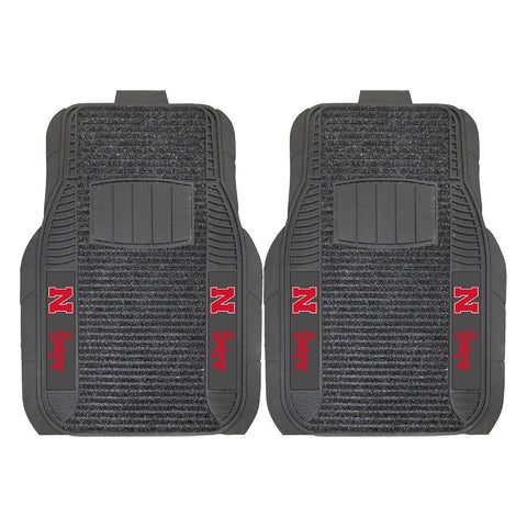 Nebraska Cornhuskers NCAA Deluxe 2-Piece Vinyl Car Mats (20x27)