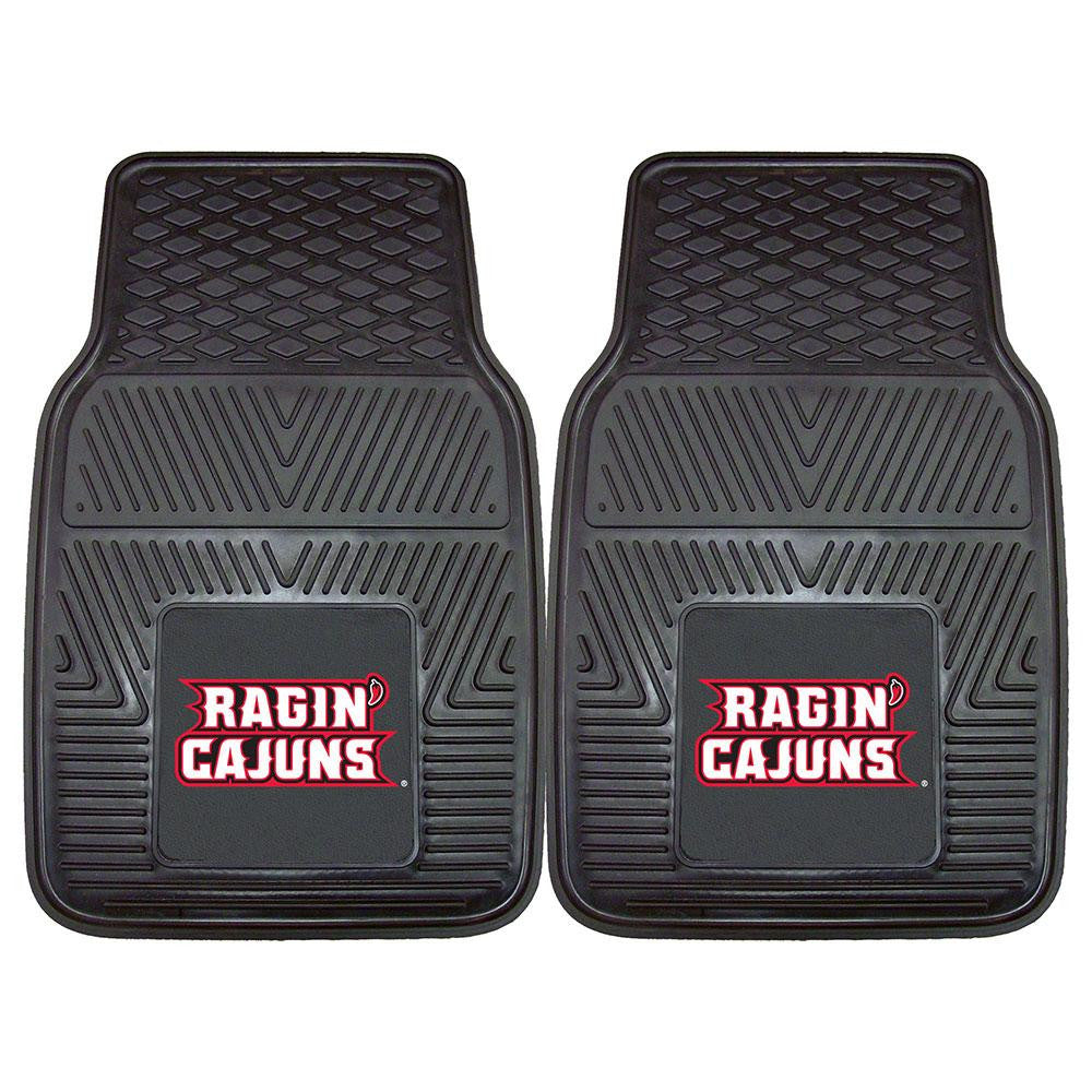 Louisiana Lafayette Ragin Cajuns NCAA Heavy Duty 2-Piece Vinyl Car Mats (18x27)