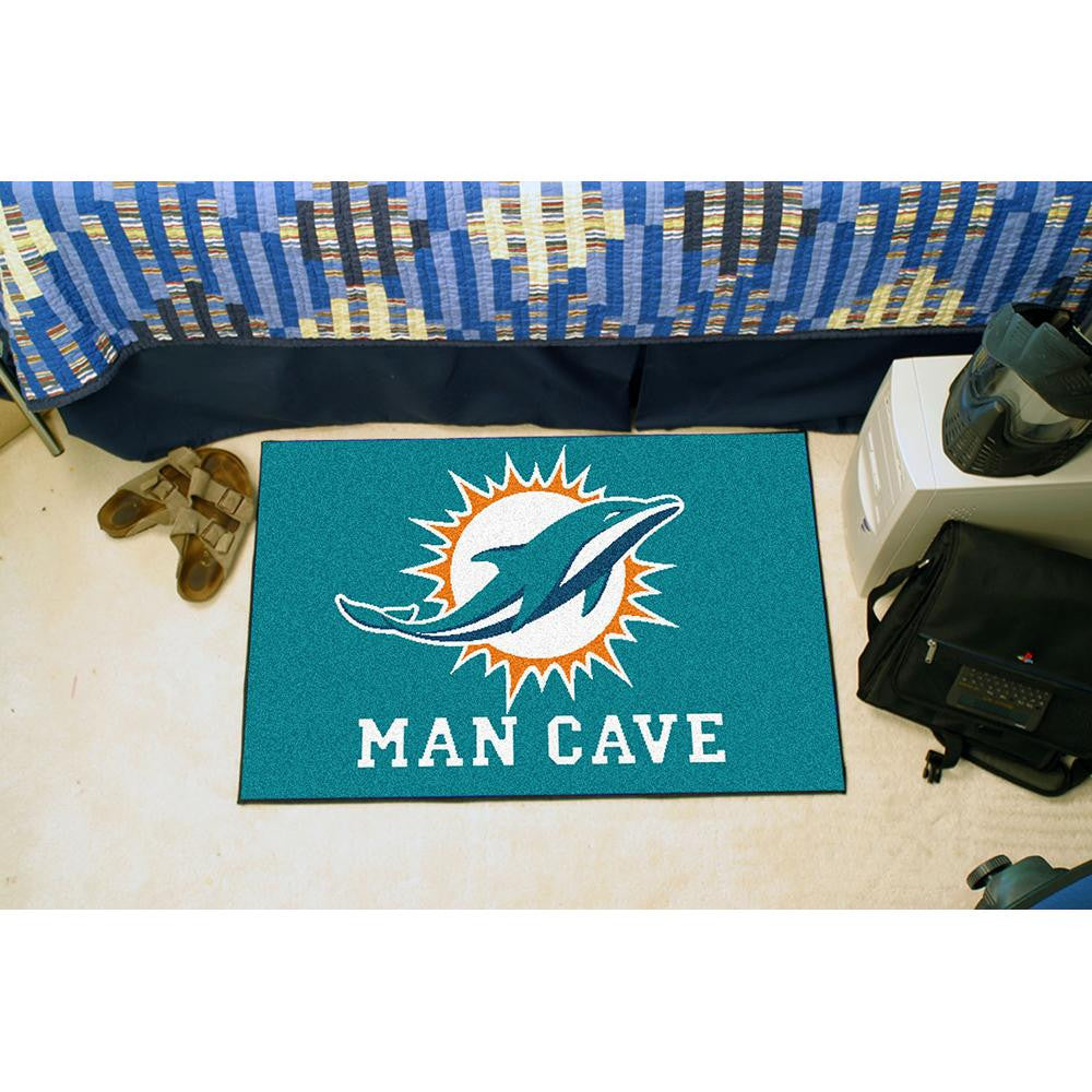 Miami Dolphins NFL Man Cave Starter Floor Mat (20in x 30in)