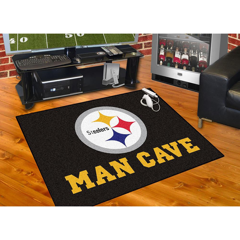 Pittsburgh Steelers NFL Man Cave All-Star Floor Mat (34in x 45in)