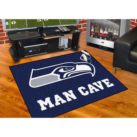 Seattle Seahawks NFL Man Cave All-Star Floor Mat (34in x 45in)