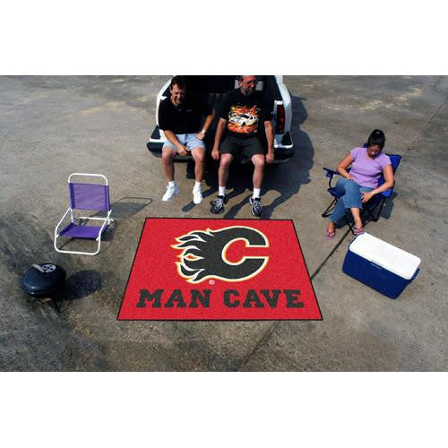 Calgary Flames NHL Man Cave Tailgater Floor Mat (60in x 72in)