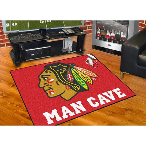 Chicago Blackhawks NHL Man Cave All-Star Floor Mat (34in x 45in)