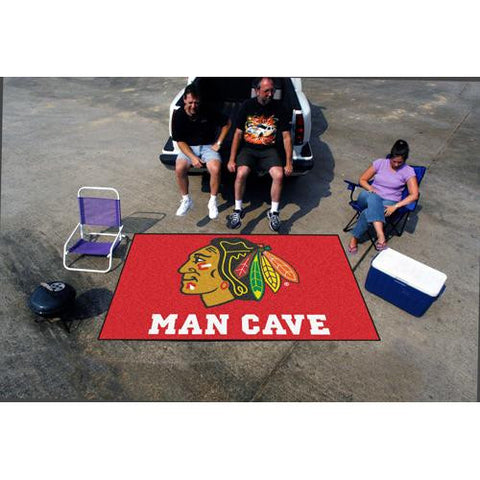 Chicago Blackhawks NHL Man Cave Ulti-Mat Floor Mat (60in x 96in)