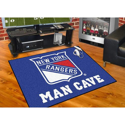 New York Rangers NHL Man Cave All-Star Floor Mat (34in x 45in)