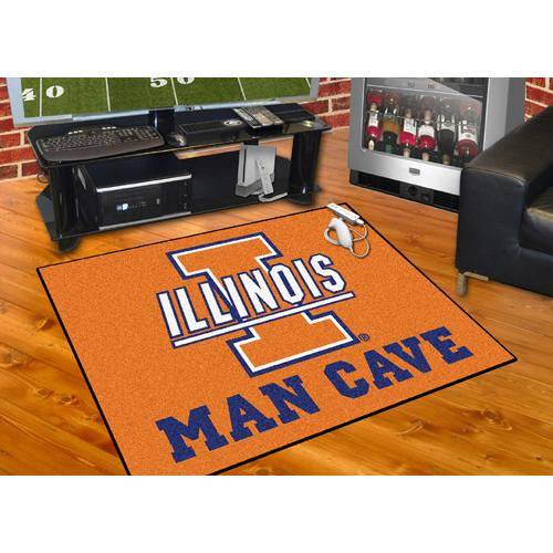 Illinois Fighting Illini NCAA Man Cave All-Star Floor Mat (34in x 45in)