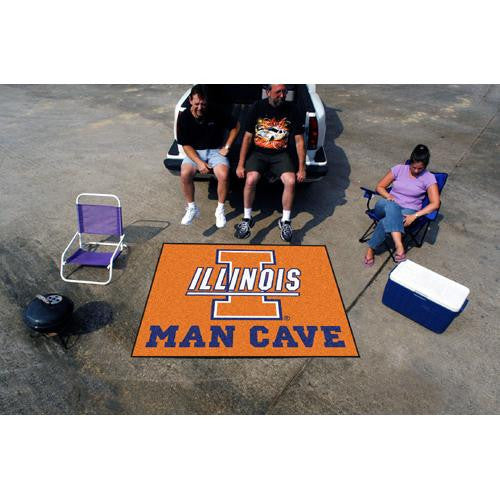 Illinois Fighting Illini NCAA Man Cave Tailgater Floor Mat (60in x 72in)