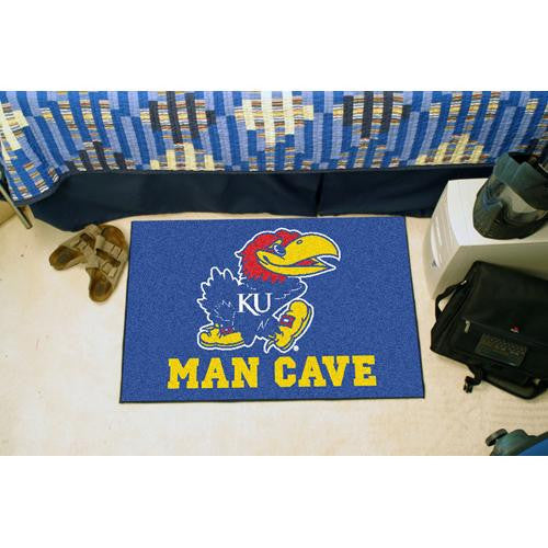 Kansas Jayhawks NCAA Man Cave Starter Floor Mat (20in x 30in)