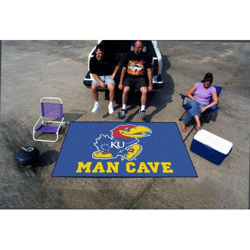 Kansas Jayhawks NCAA Man Cave Ulti-Mat Floor Mat (60in x 96in)