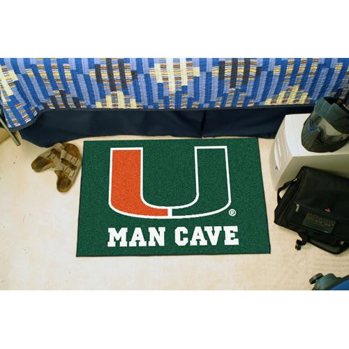 Miami Hurricanes NCAA Man Cave Starter Floor Mat (20in x 30in)