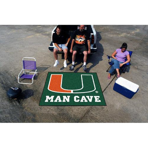 Miami Hurricanes NCAA Man Cave Tailgater Floor Mat (60in x 72in)