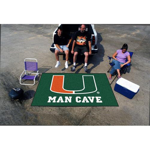 Miami Hurricanes NCAA Man Cave Ulti-Mat Floor Mat (60in x 96in)