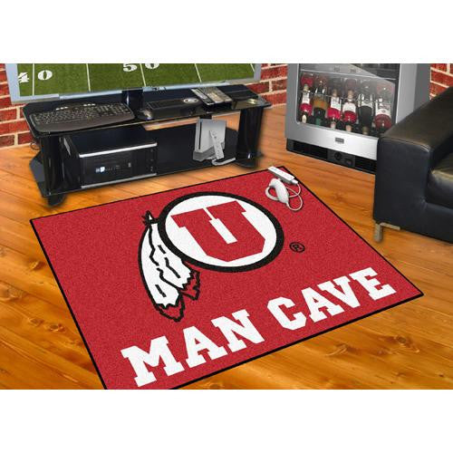 Utah Utes NCAA Man Cave All-Star Floor Mat (34in x 45in)