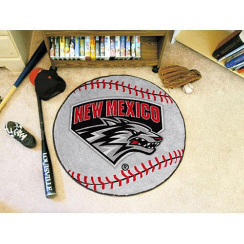 New Mexico Lobos NCAA Baseball Round Floor Mat (29)