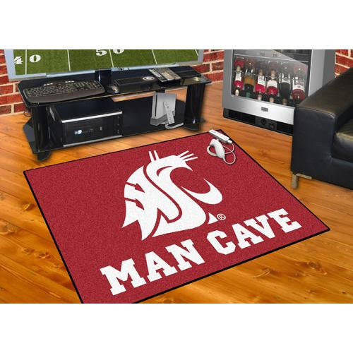 Washington State Cougars NCAA Man Cave All-Star Floor Mat (34in x 45in)