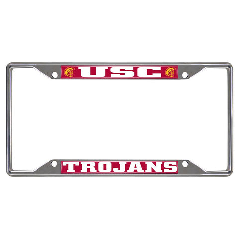 USC Trojans NCAA Chrome License Plate Frame