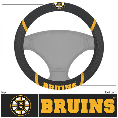 Boston Bruins NHL Polyester Steering Wheel Cover