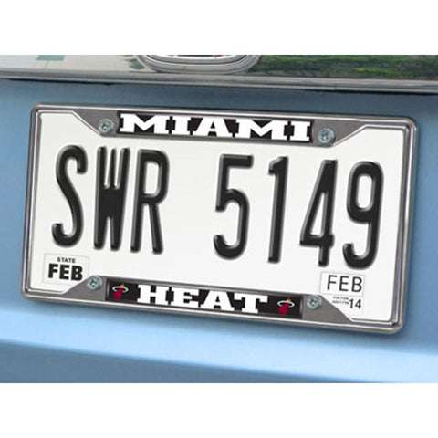 Miami Heat NBA Chrome License Plate Frame