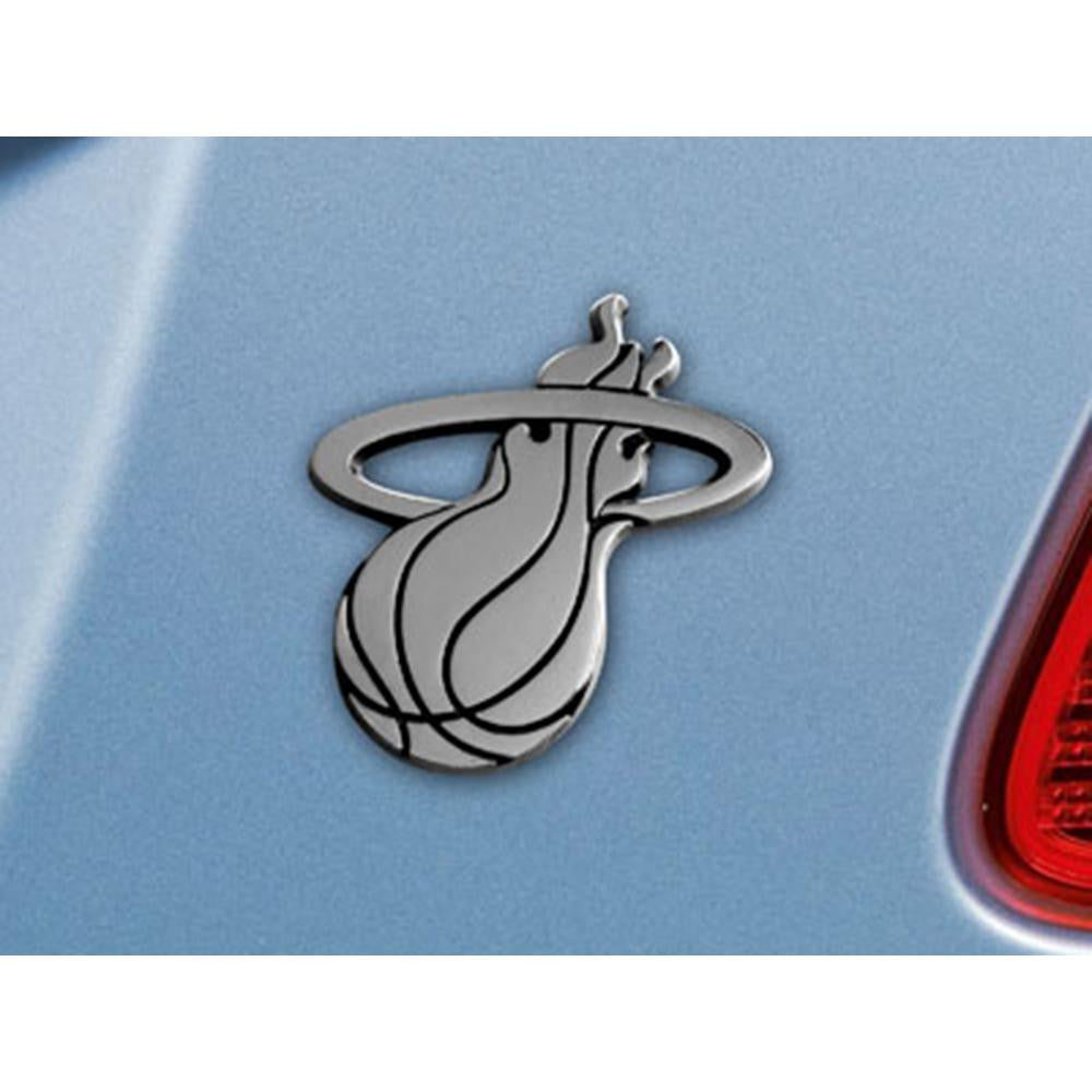 Miami Heat NBA Chrome Car Emblem (2.3in x 3.7in)