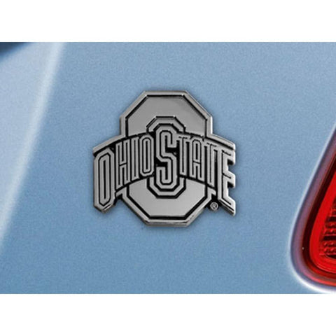 Ohio State Buckeyes NCAA Chrome Car Emblem (2.3in x 3.7in)